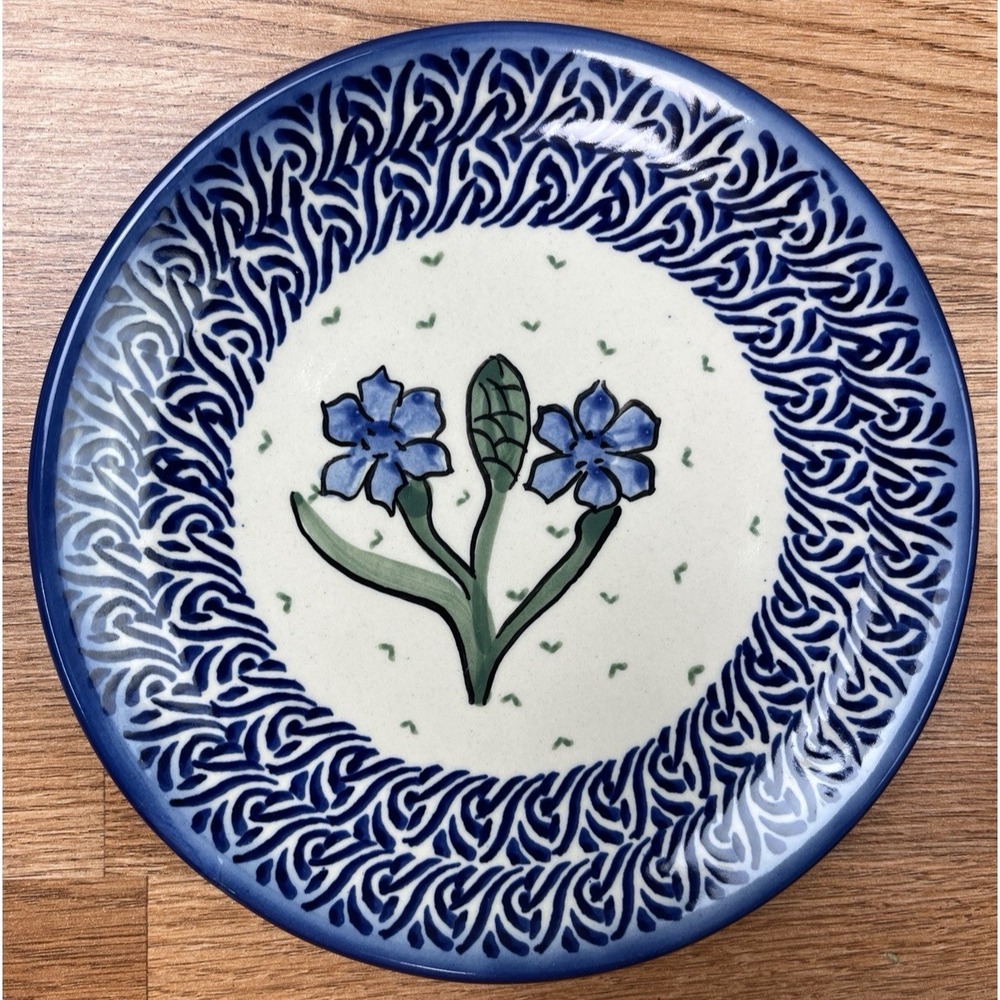 Polish Pottery UNIKAT Boleslawiec Poland  7.25" Cornflower Plate